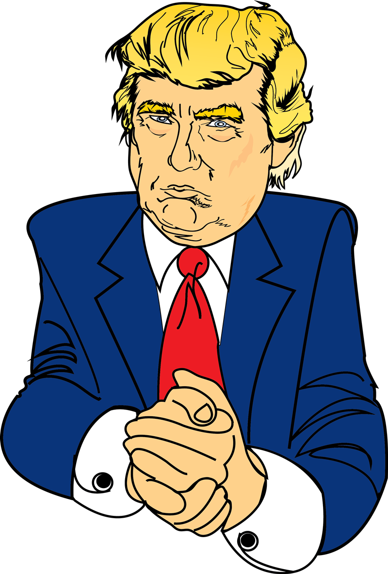 Donald Trump clip art is . - trump clipart