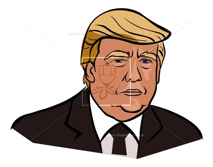 Donald Trump Portrait By Hebl