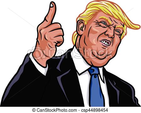 Donald Trump Vector Portrait Illustration The 45th President Of The United  States