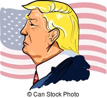. ClipartLook.com Web Vector color illustrated portrait of president Donald.