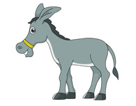 donkey cartoon style clipart. - Clipart Donkey