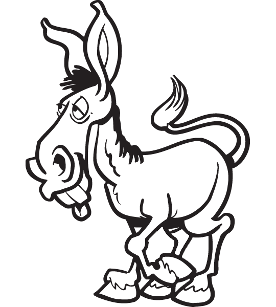 ... Donkey - hand drawn carto