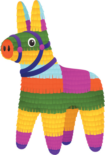 Donkey Piñata vector art .