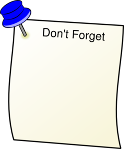 Dont Forget Clip Art