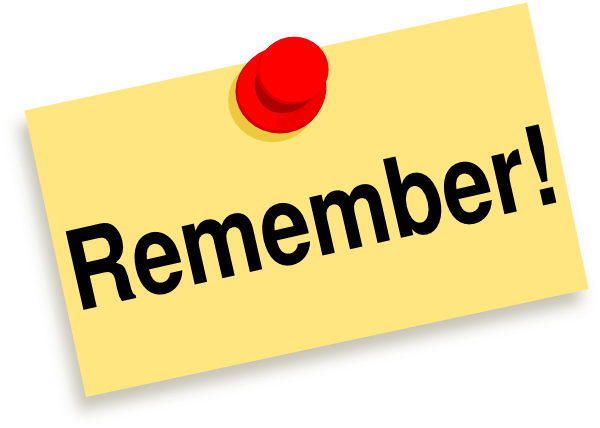 Dont Forget Clip Art - Dont Forget Clipart