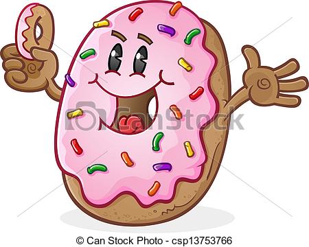 ... Donut Character - A super cute donut character holding a.