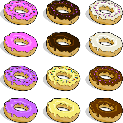 donut free vector clipart .