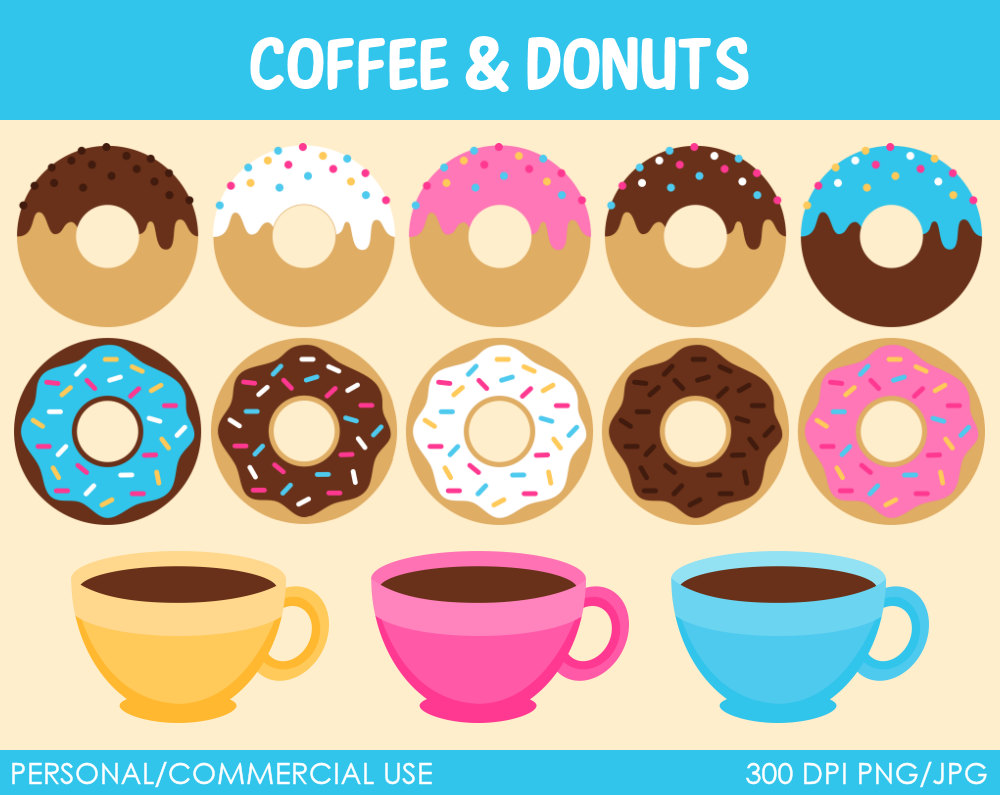 Donuts and Coffee Clipart Dig - Clipart Donuts