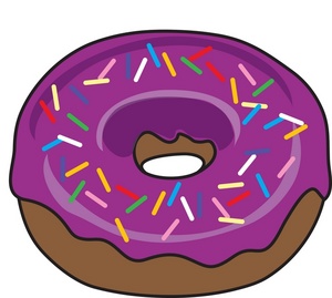 Cartoon donut clipart free cl