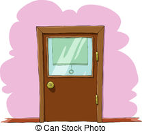 ... Door - Image of a wooden cabinet doors, vector illustration