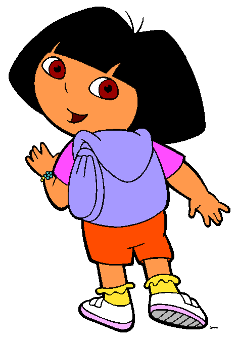 dora jumping with two arms in