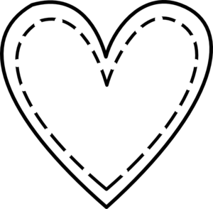 double heart clipart black an - Heart Outline Clip Art