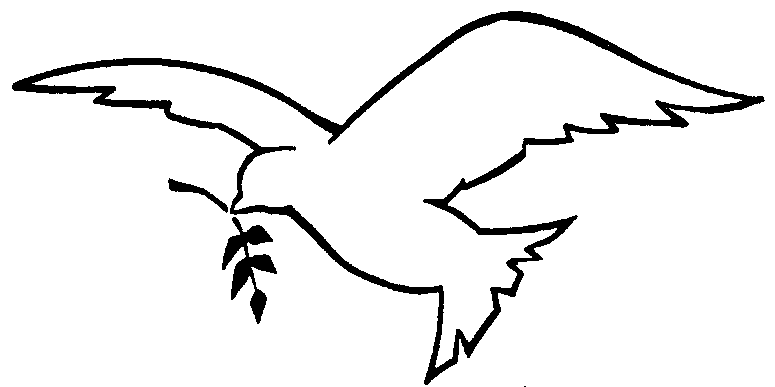 Dove line drawing clipart