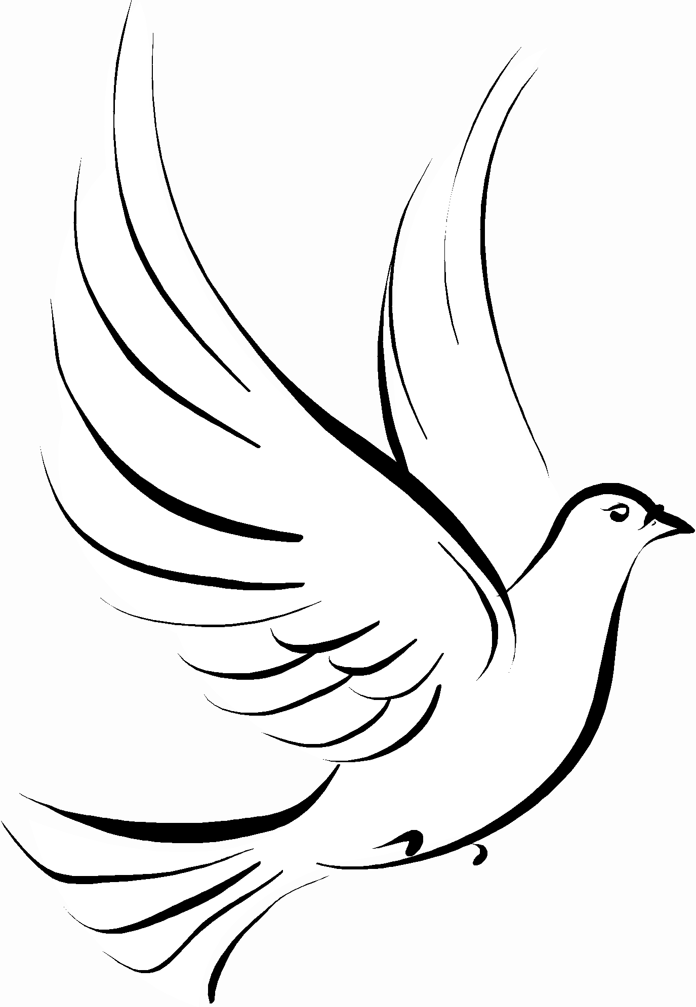 Two Doves Flying Clipart