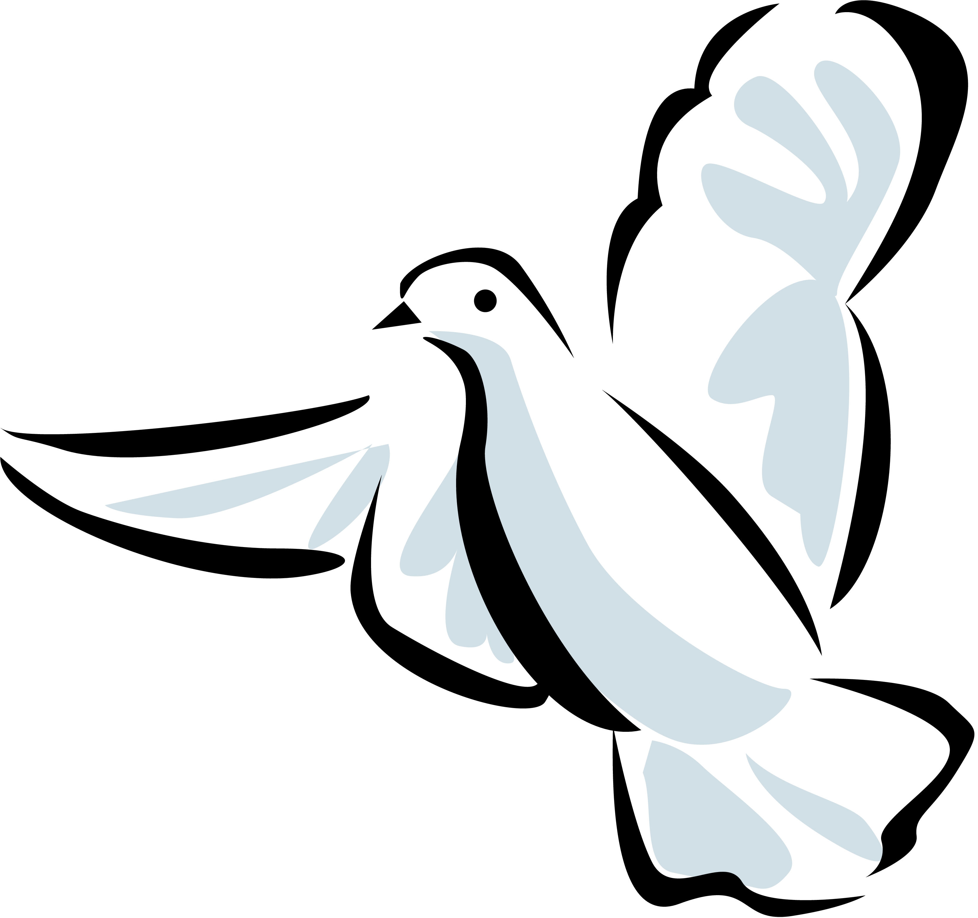 Dove line drawing clipart - Dove Clipart Free