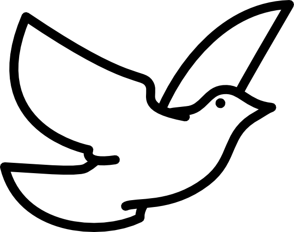 Dove Outline clip art - Bird .