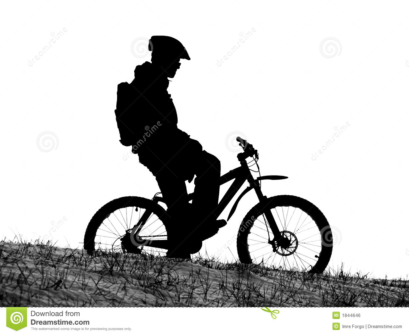 downhill mountain bike . - Mountain Bike Clipart
