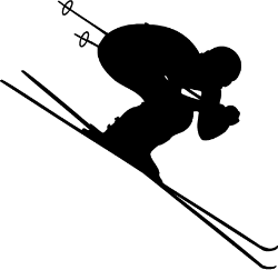 Downhill ski clipart - ClipartFest
