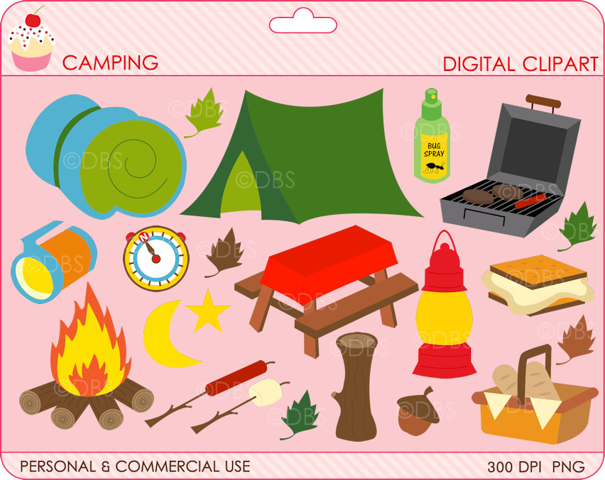Girl Camping Clip Art 21 .