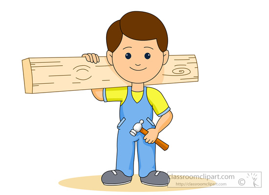 Download Carpenter Holding Wood Hammer