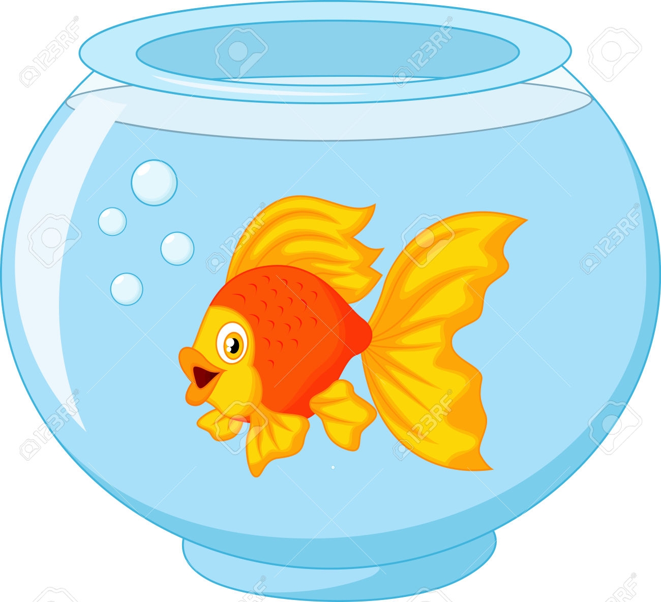 Goldfish Fish Bowl Clip Art S
