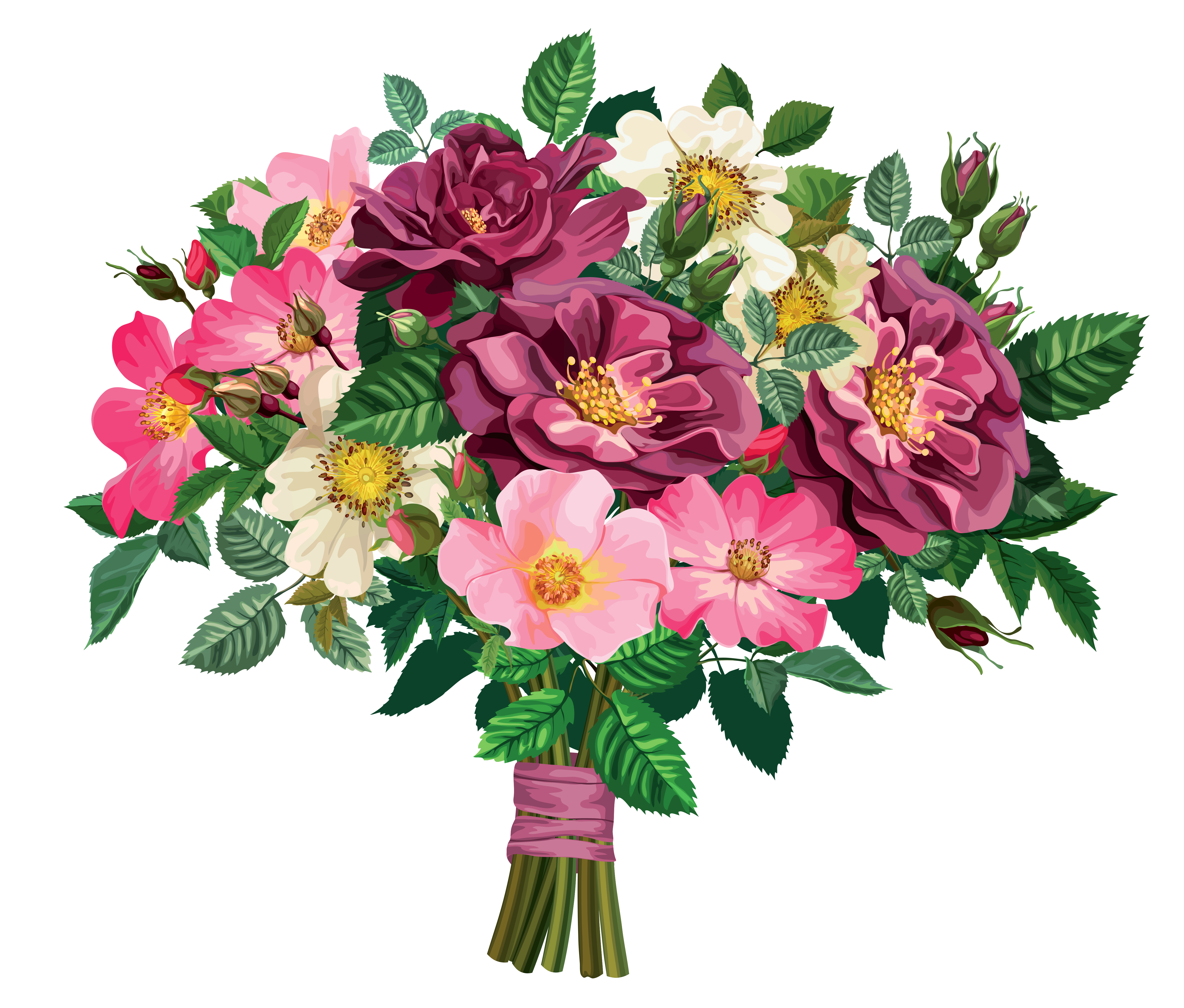 Bouquet Of Summer Flowers Cli