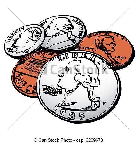 Coins 3 Clipart