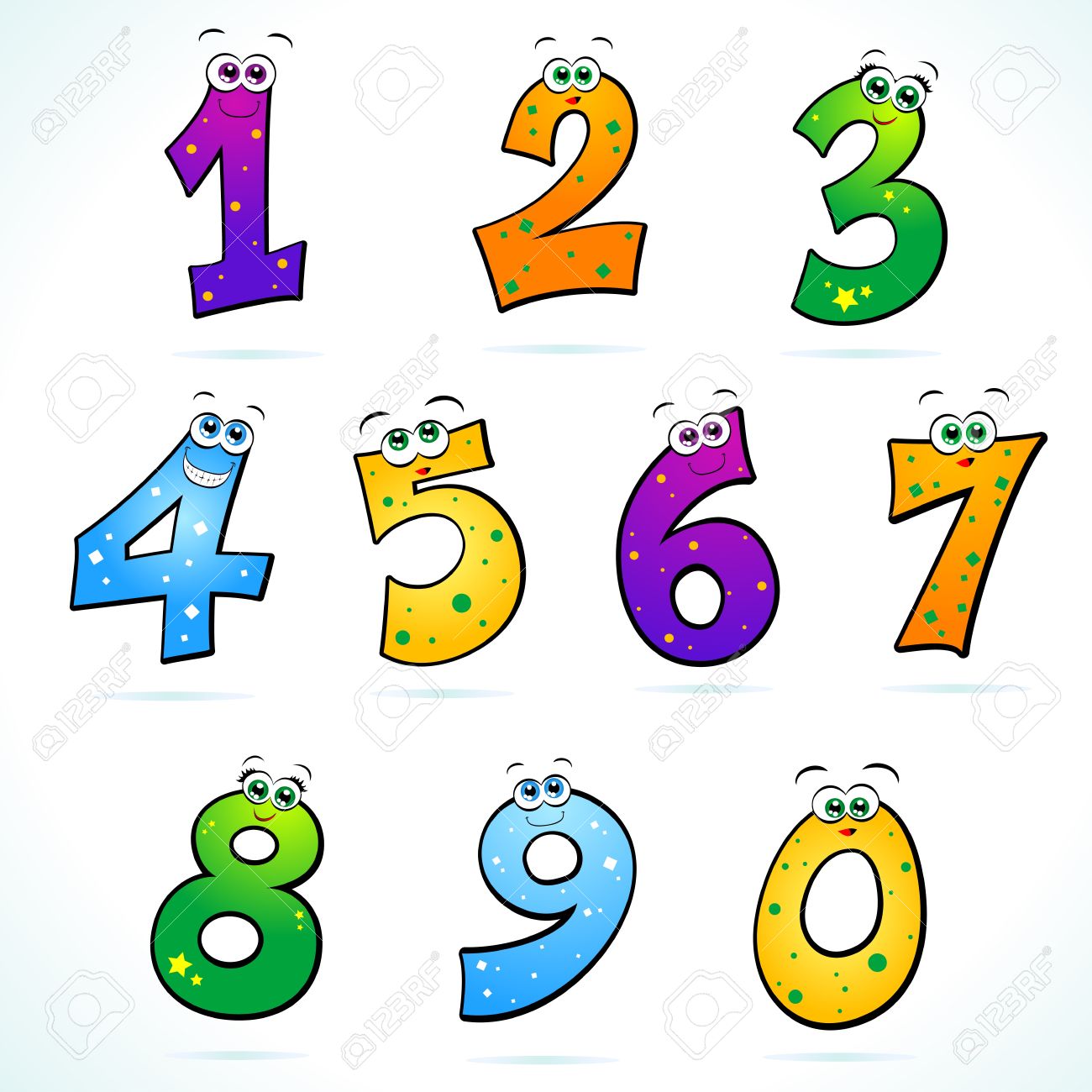 Download Funny Numbers Clipart