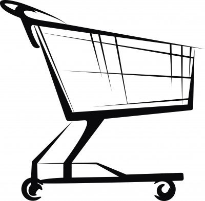 Orange Shopping Cart Clip Art