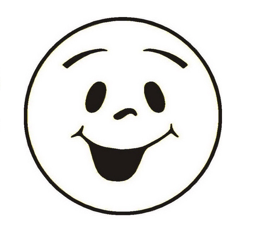 Download - Happy Face Clipart Black And White