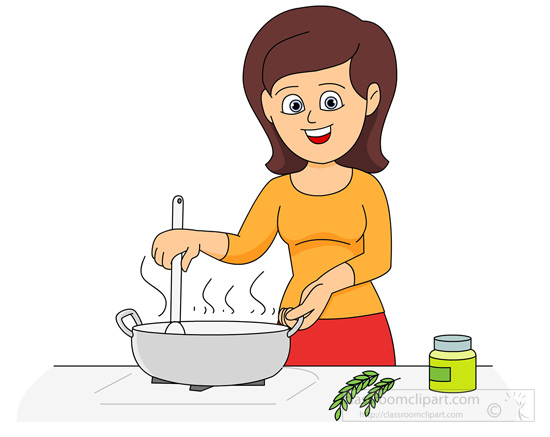 Download Lady Cooking In Kitchen