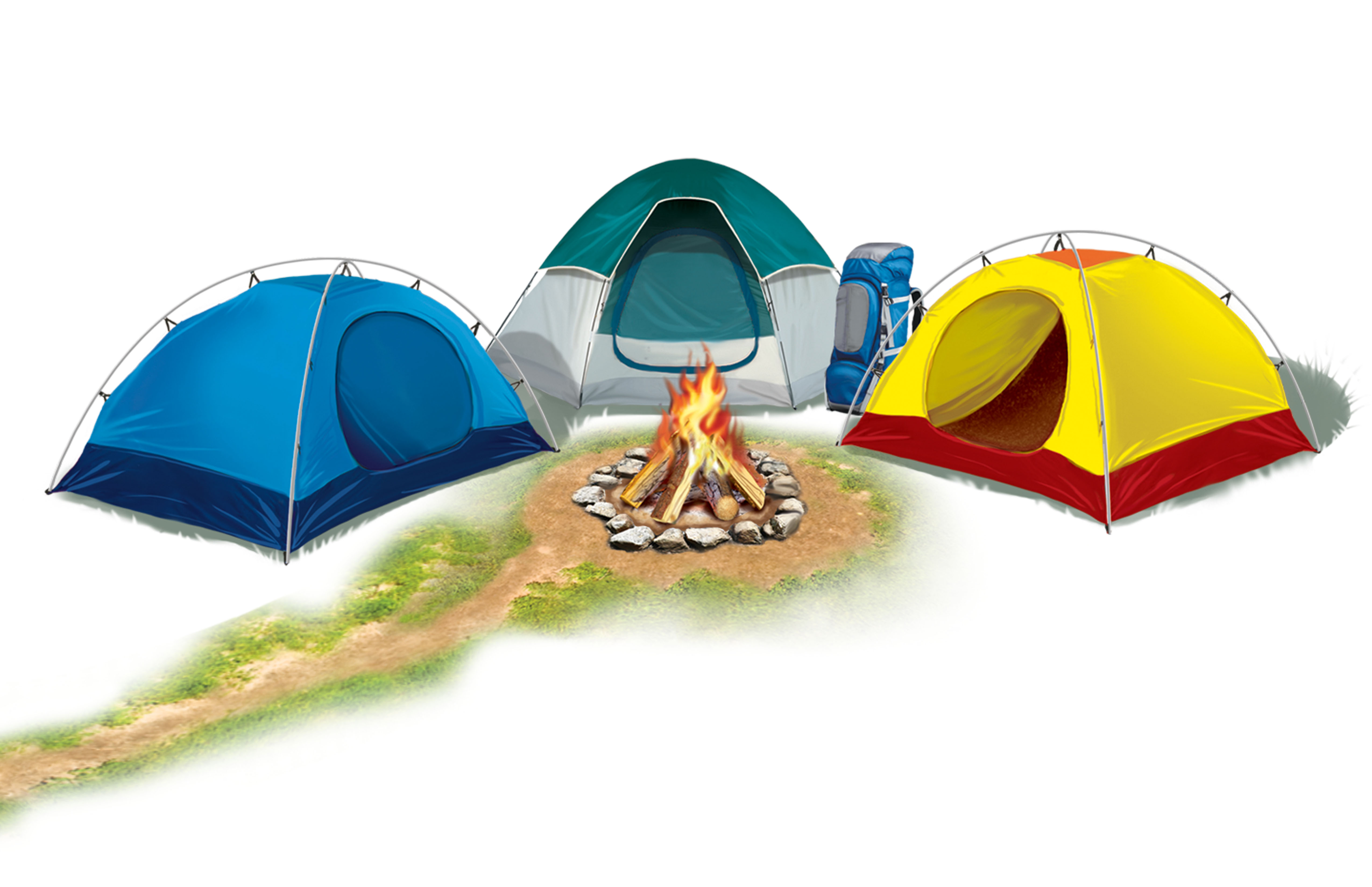 Download Links Campsite Campfire Trees Wooden Sign