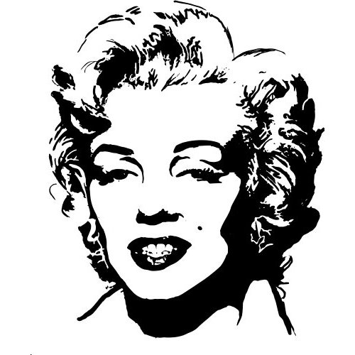 Marilyn Monroe Stencil. Maril