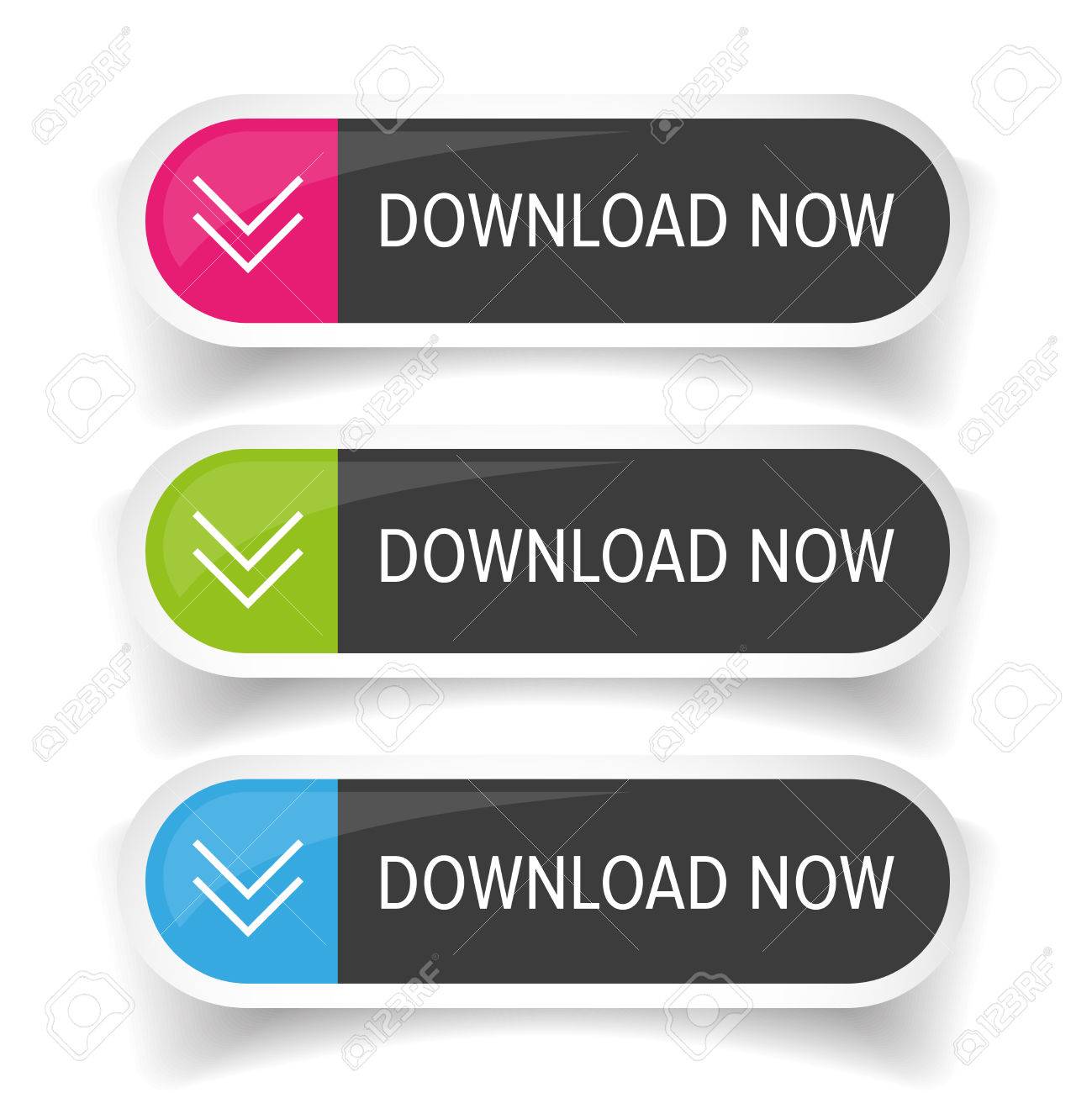 Download Now button set Stock Vector - 67225150