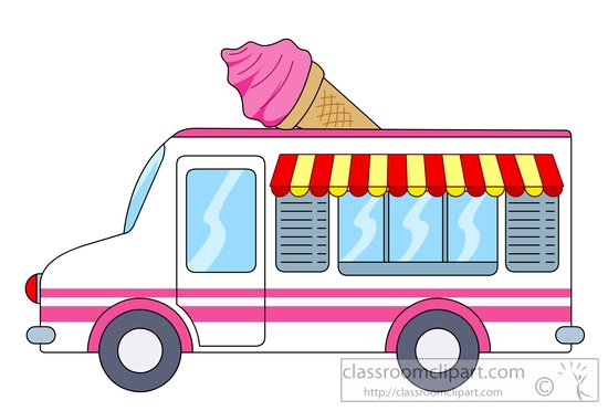 Download Pink Ice Cream Truck Clipart
