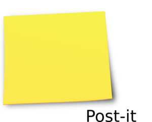 Yellow post-it clipart . Down