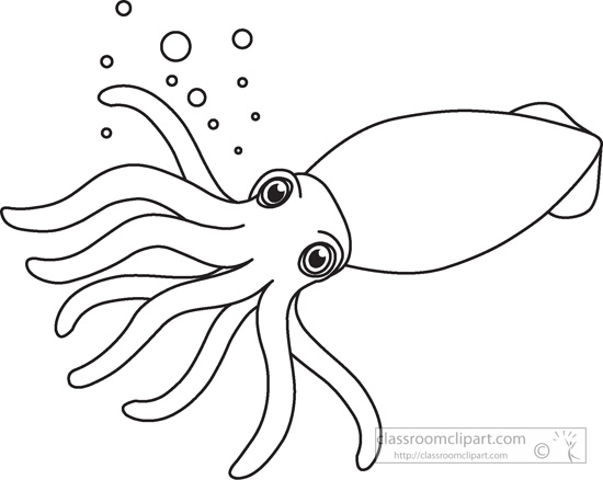 Download Squid Marine Life Bl - Squid Clip Art