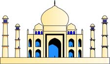 Taj Mahal Silhouette Clipart