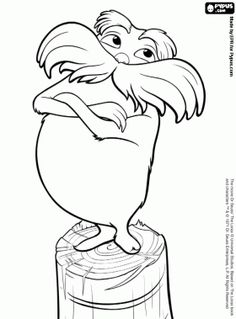 Download The Lorax Black And White Clipart