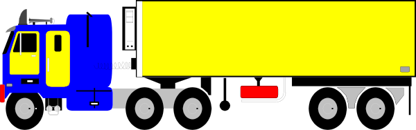 Download this image as: - 18 Wheeler Clip Art