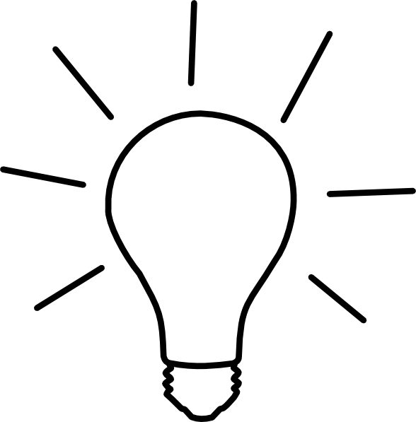 Lightbulb clip art Vector .