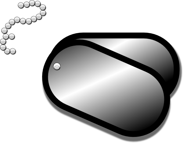 Download this image as: - Dog Tags Clipart
