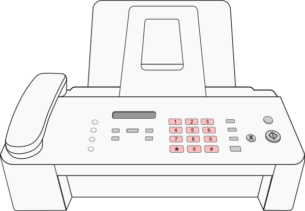 Download this image as: - Fax Machine Clipart