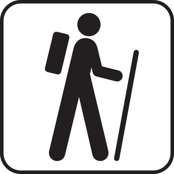 Download this image as: - Hiker Clip Art