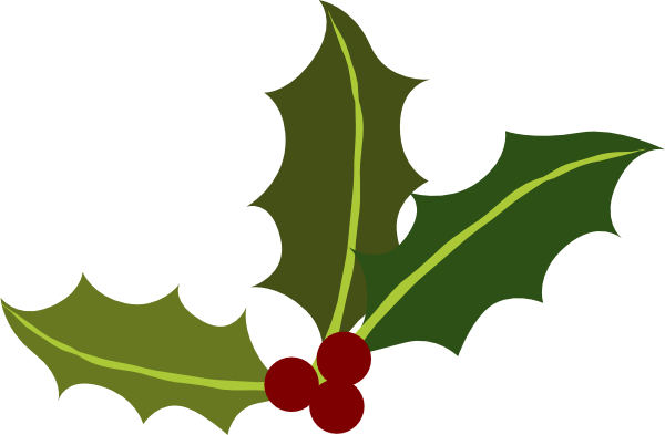 Download this image as: - Holly Leaves Clipart