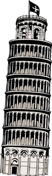 Download this image as: - Leaning Tower Of Pisa Clipart