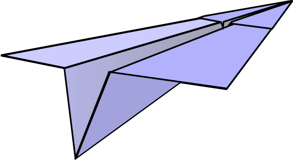Download this image as: - Paper Airplane Clip Art