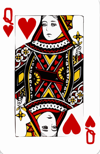 Download this image as: - Queen Of Hearts Clip Art