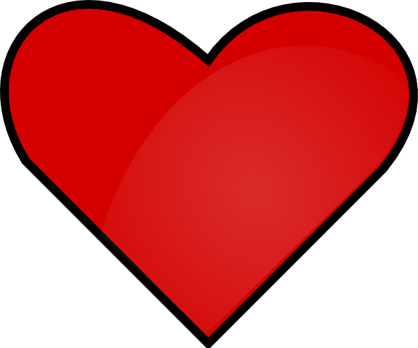 Download this image as: - Red Heart Clipart