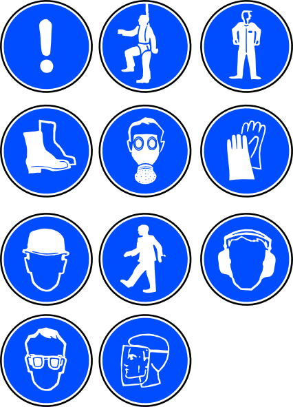 Download this image as: - Safety Symbols Clip Art